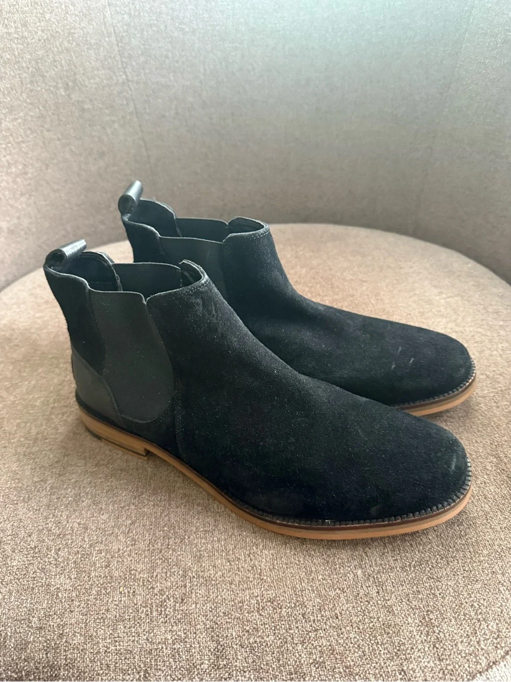 Men's Black Suede Chukka Boots - Sleek Slip-On Style
